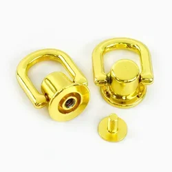 Versatile Metal D - Ring Stud Rivet Buckle for DIY Crafts and Accessories (KGold)