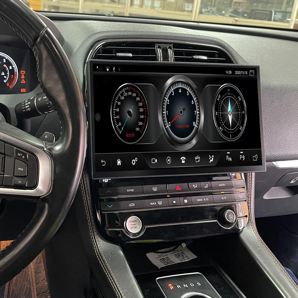 

Автомобильный радиоприемник 13,3 дюймов на Android для Jaguar F-pace XJ XE XEL XFL 2015-2019, Стерео Авторадио, мультимедийный плеер, головное устройство с GPS-навигацией