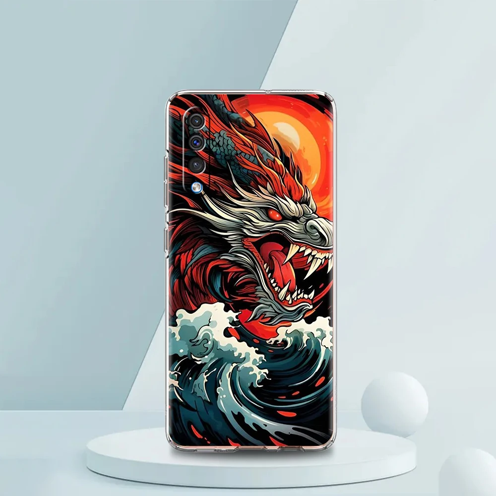 Chinese Dragon Transparent Silicone Phone Case Cover