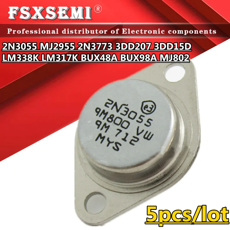 5 Pz/Lotto 3 Dd15D Lm338K Lm317K Bux48A Bux98A Mj802 2 N3055 Mj2955 2 N3773 3 Dd207 To-3 Chip