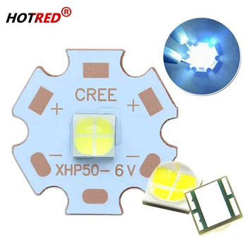 차가운 백색 LED 비드, 5050COB 교체, CREE 18W 20W 칩, 손전등, 자동차 다이빙 광원 액세서리, DC6V, 12V XHP50, 1-100 개