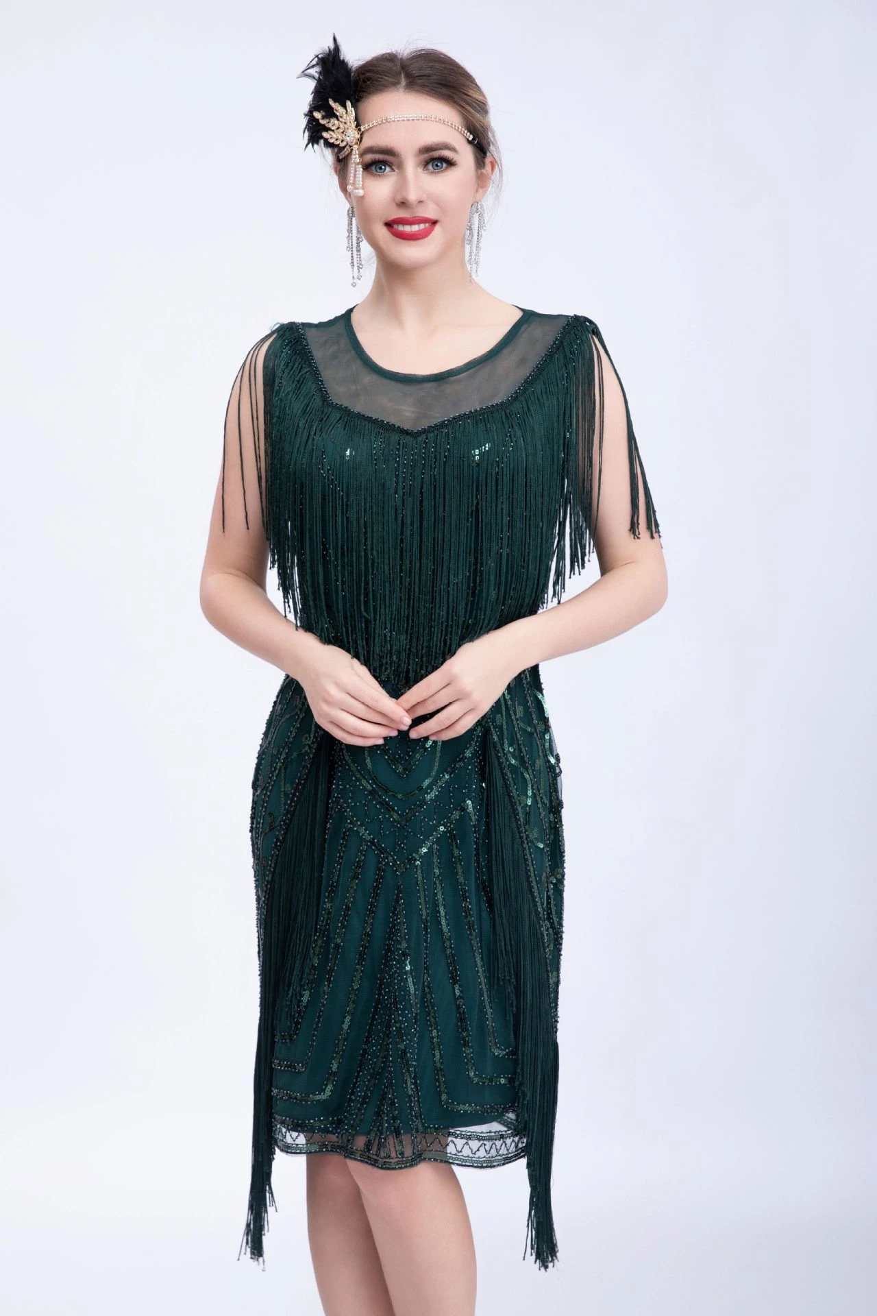 Women New 1920s Gatsby Dress Downton Abbey Bridesmaid Wedding Guest  Homecoming Black Tie Jazzage Flapper Dress 20s Art Deco Lady - AliExpress
