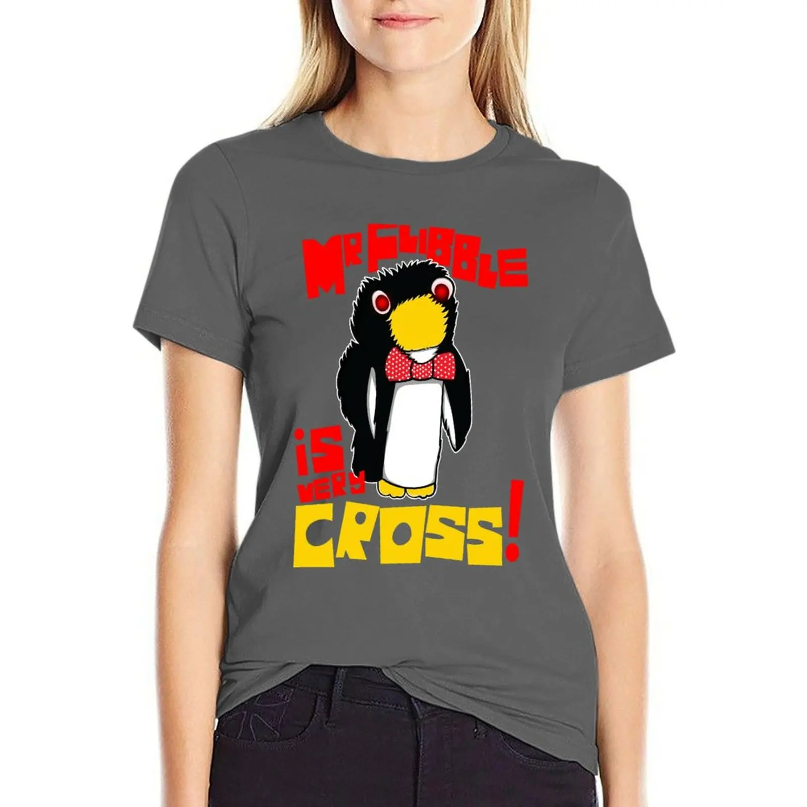 

Mr Flibble is very Cross T-Shirt t-shirt dress for Women sexy t shirts for Women loose fit Women's tee shirt clothes for woman