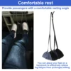 2Pcs Portable Foot Hammock Suspended Adjustable Travel Hammock Office Desk Foot Rest with Storage Bag Car Airplane Foot Hammock 4