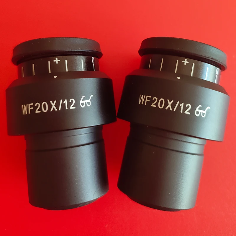 One Pair WF10X WF15X WF20X WF10X/20 High Eye-point Wide Field Eyepiece For Stereo Microscope 30MM Installation Interface