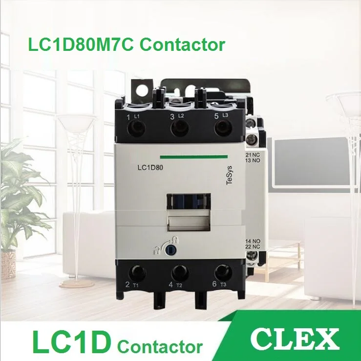 LC1D80M7 New Type LC1D80 electrical 3P AC220V Contactor 80A original alternating contactor lc1d09m7c lc1 d09m7c ac220v new