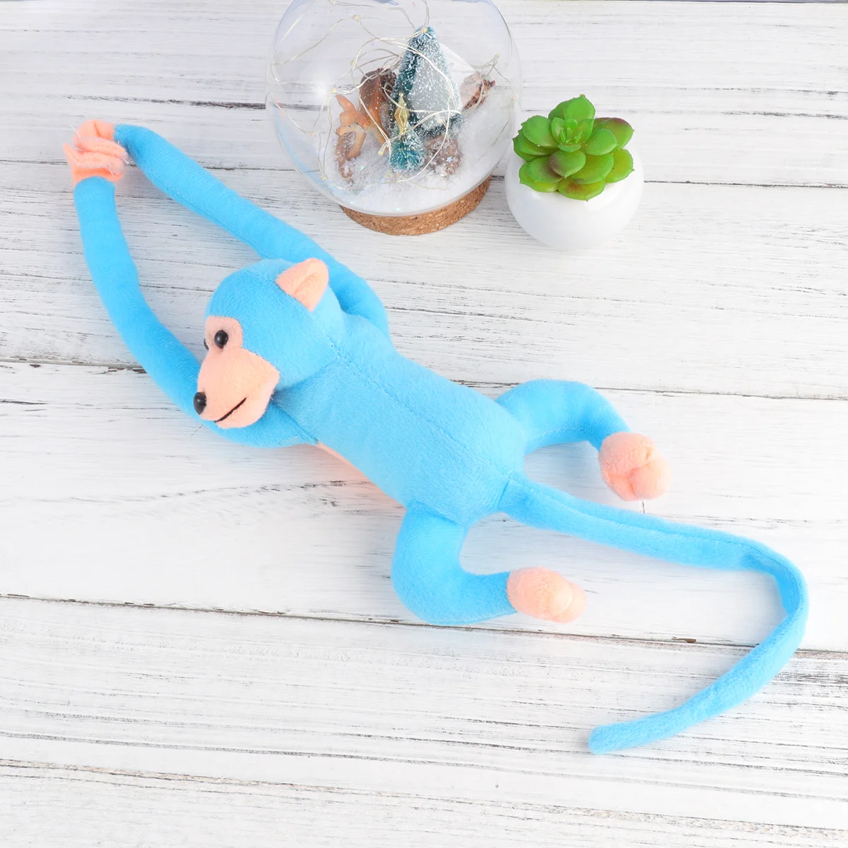 

55cm Long Arm Tail Plush Monkey Toy Soft Stuffed Hanging Monkey Doll Curtain Pendant Kids Birthday Gift