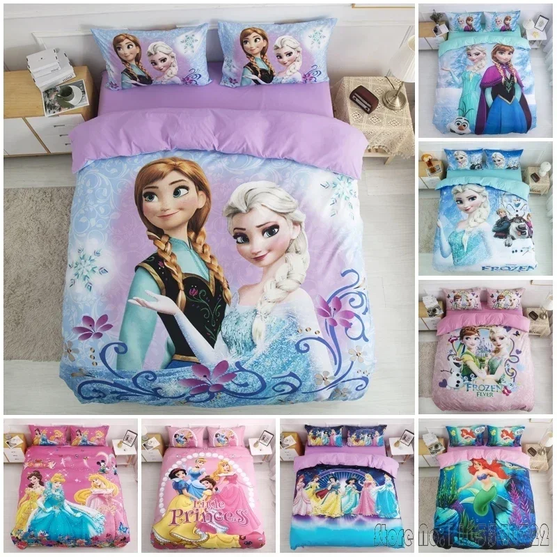 Cinderella Jasmine Princess Snow White Bedding Sets Duvet Cover Set HD Comforter Cover for Kids Bedclothes Bedroom Decor 3