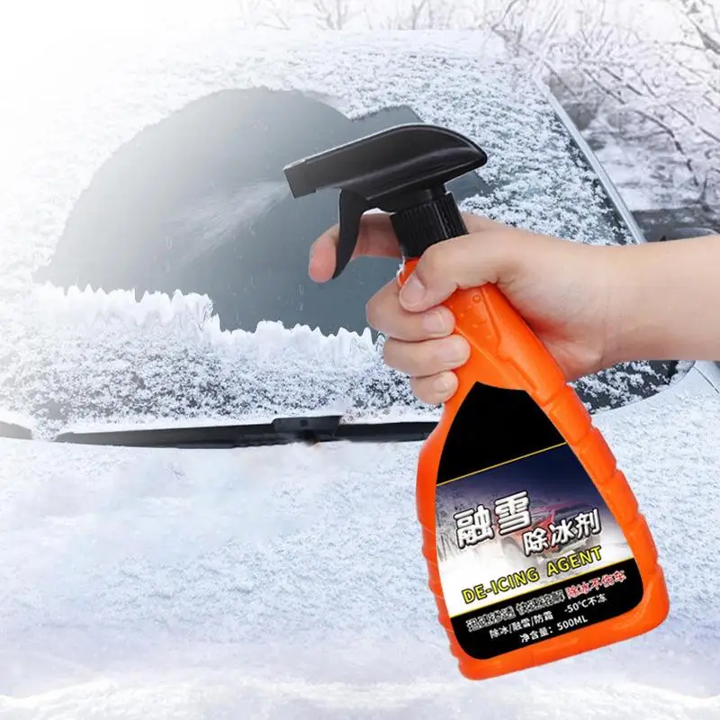 500ml Car Deicer Spray Agent Windshield De-Icer Snow Melting Defrost Spray Trigger Car Glass Deicer Ice Melting