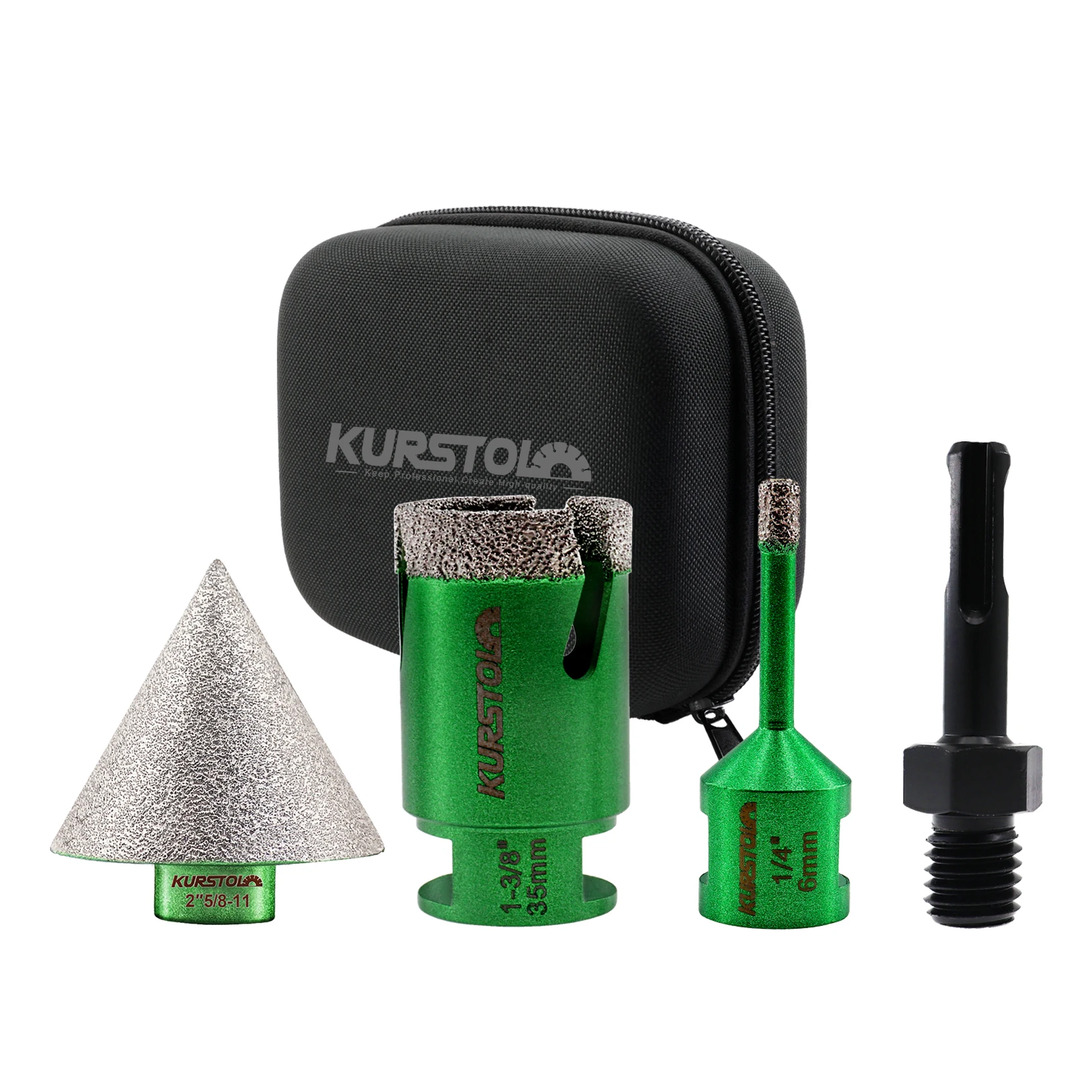 KURSTOL 4pcs Diamond Drilling Milling Bits 5/8