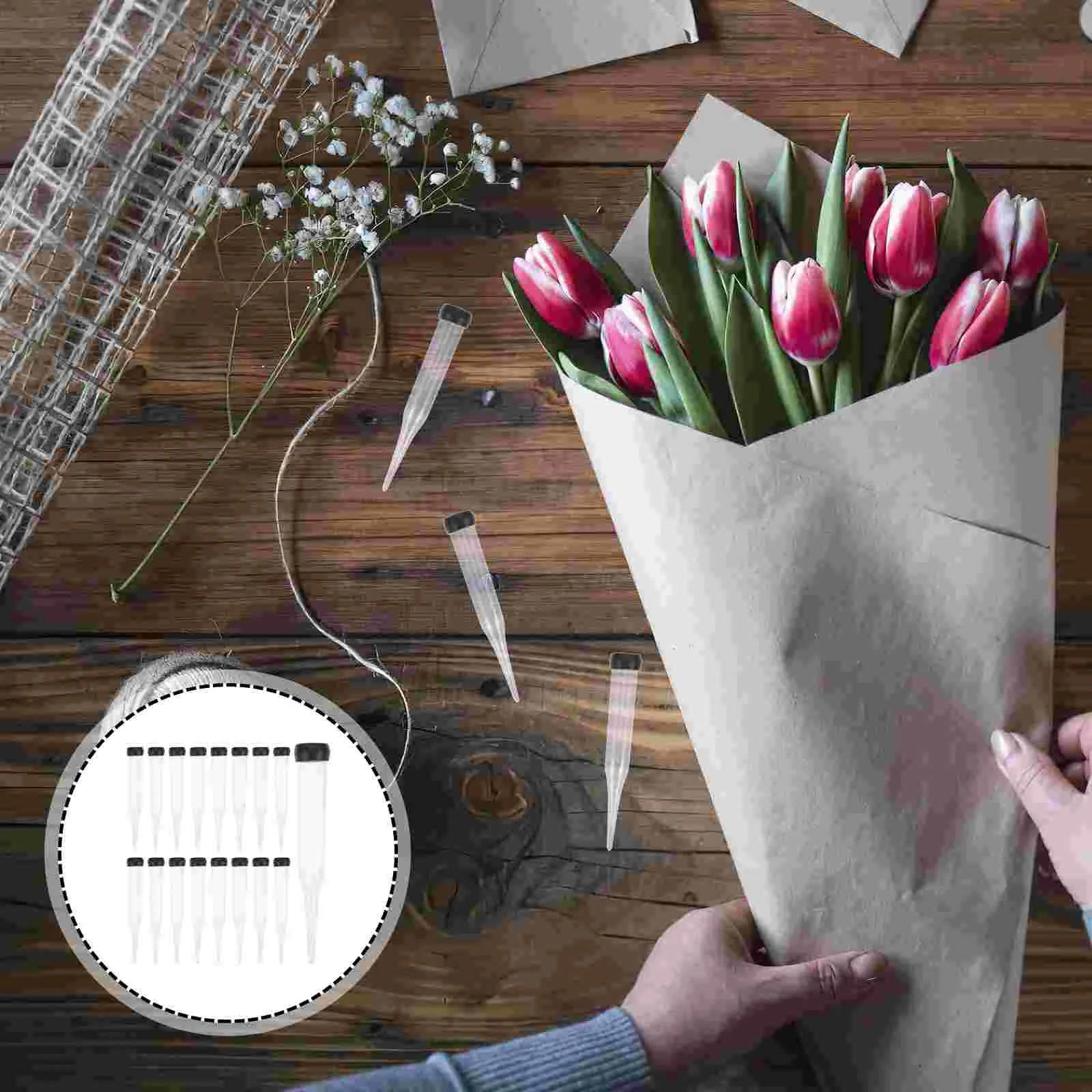 

Flower Storage Tube Buckets Cut Flowers Florist Supplies Floral Tubes Milkweed Plastic Vase Crafts Toddlers Vials Water