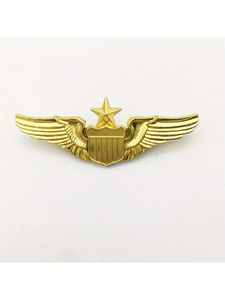 Party Date Wear Plated Metal Wing Pilot Fashion Uniform Brooch Outfit for Men and Women