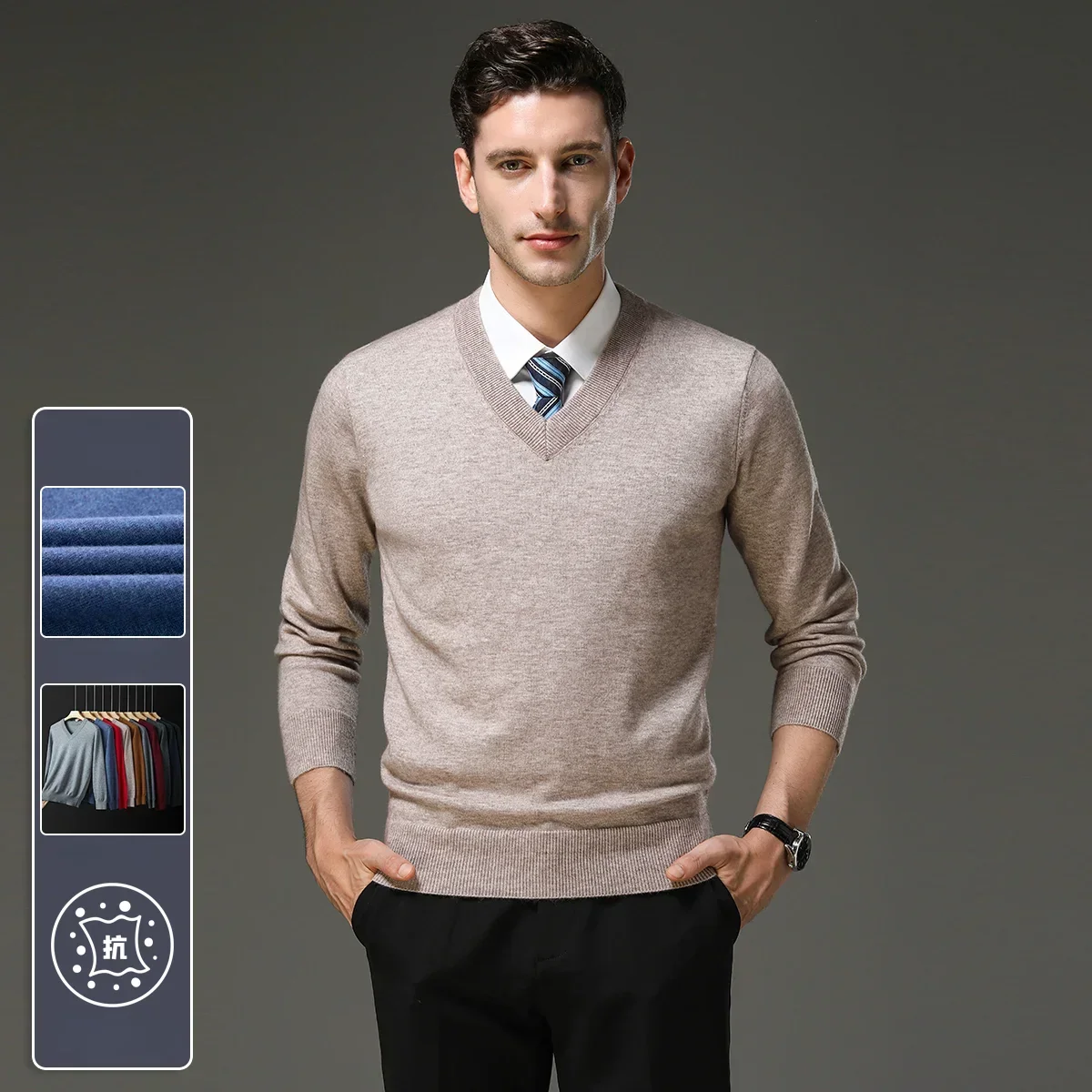 Great Winter Men's Pullover Sweater - Casual Soft & Comfortable Pullover Sweater (D100)(TM6)