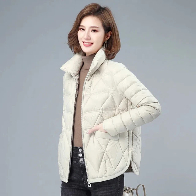 Women's Loose Casual Winter Padded Coat, Lightweight, Short Down, Cotton Jacket, Female, New Fashion, Large Size, Autumn, 2024