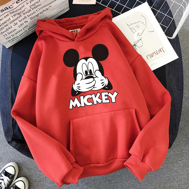 thumbnail image 1 of Sudadera con capucha Kawaii de los años 90 de Minnie Disney, Top corto de Mickey Mouse, sudaderas con capucha para mujeres, sudadera para niños y niñas, ropa de calle Harajuku, 1 of 5