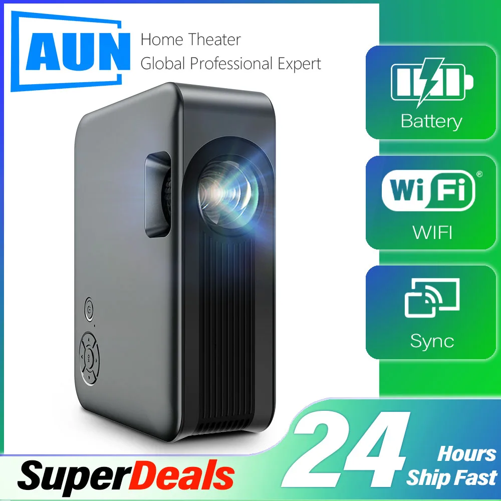 A30C Pro Projector Portable AUN LED MINI Projector Home Smart TV Box