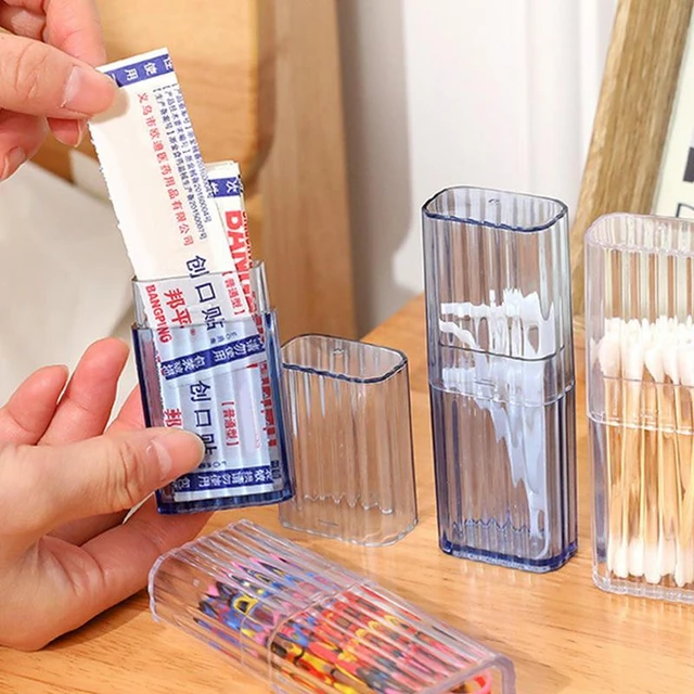 Cotton Swab Holder With Lid High Quality Clear Acrylic Q Tips Storage Box  Durable Flossers Container Portable Cotton Swab Case - AliExpress