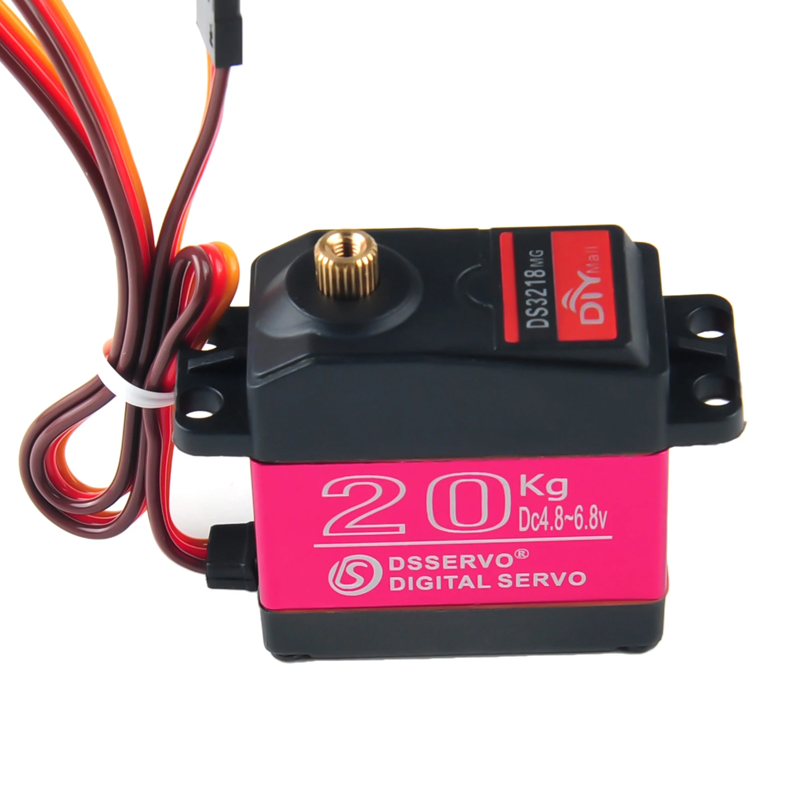 1/2/4pcs DS3218MG 20KG Digital Servo High Torque Waterproof Full Metal Gear RC Servo for 1/10 1/12 Baja Car RC Crawler (180°）