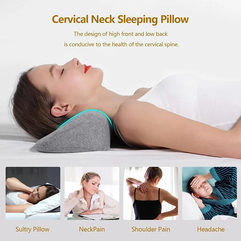 Cervical Pillow, Memory Foam Contour Pillow Bed Pillows for Side Sleeper Ergonomic Orthopedic Sleeping Pillow Neck Pillow