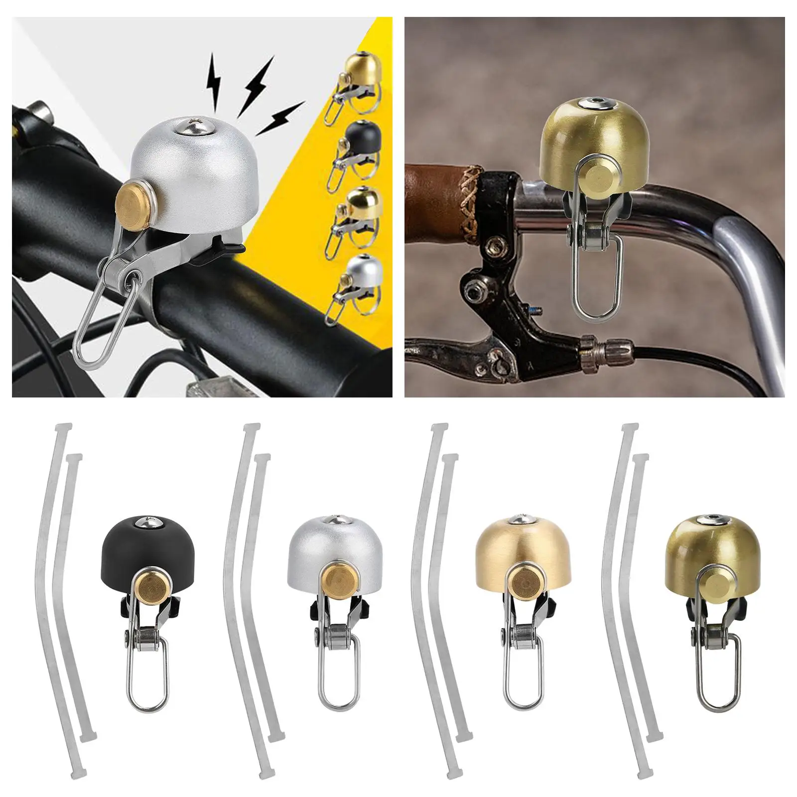 Bike Bell Retro Style Handlebar Mount Women Men Riding 