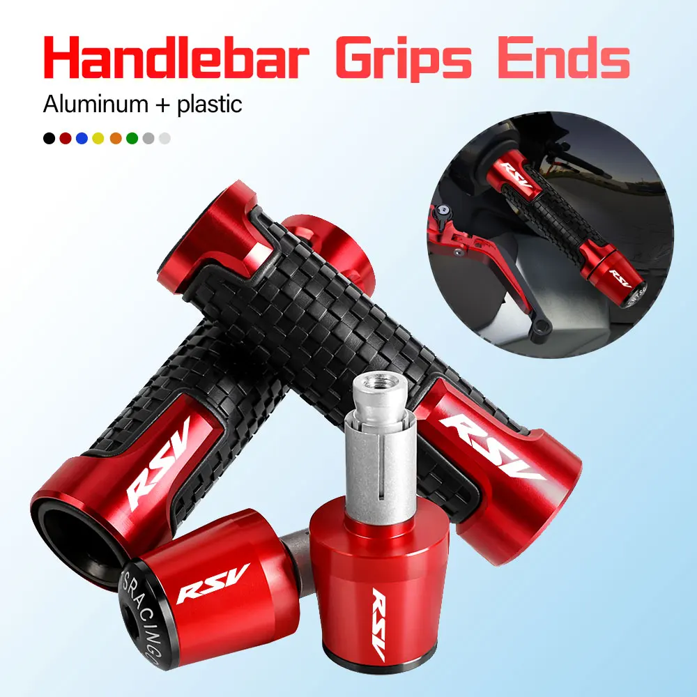 

7/8'' 22mm handlebar grips ends handle bar Anti-skid grip end FOR Aprilia RSV4 RSV1000/R 2012 2013 2014 2015 2016 2017 2018 2019