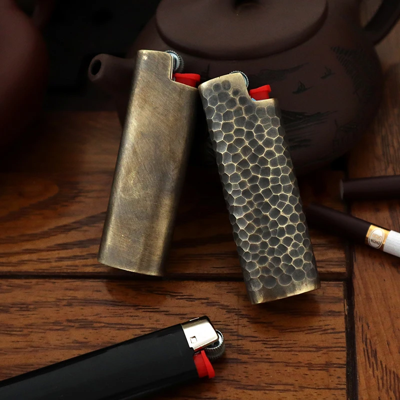 

2 типа, Зажигалка из чистой меди, задняя крышка для телефона, подходит для модели J3, Ретро Зажигалка, чехол в подарок