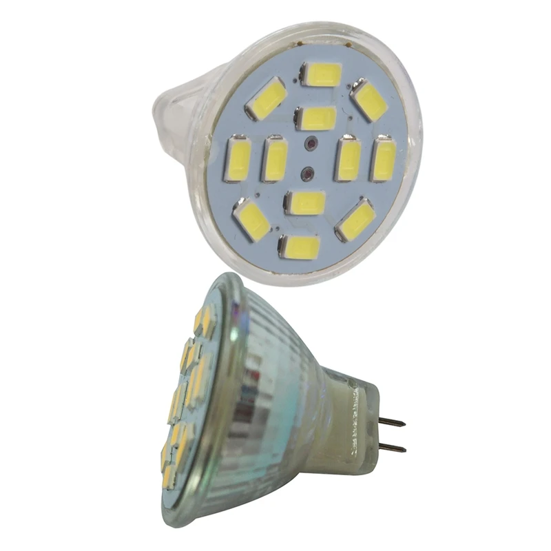 

2x6W GU4(MR11) фотовспышка MR11 12 SMD 5730 570 Lm DC 12V, белый и теплый белый