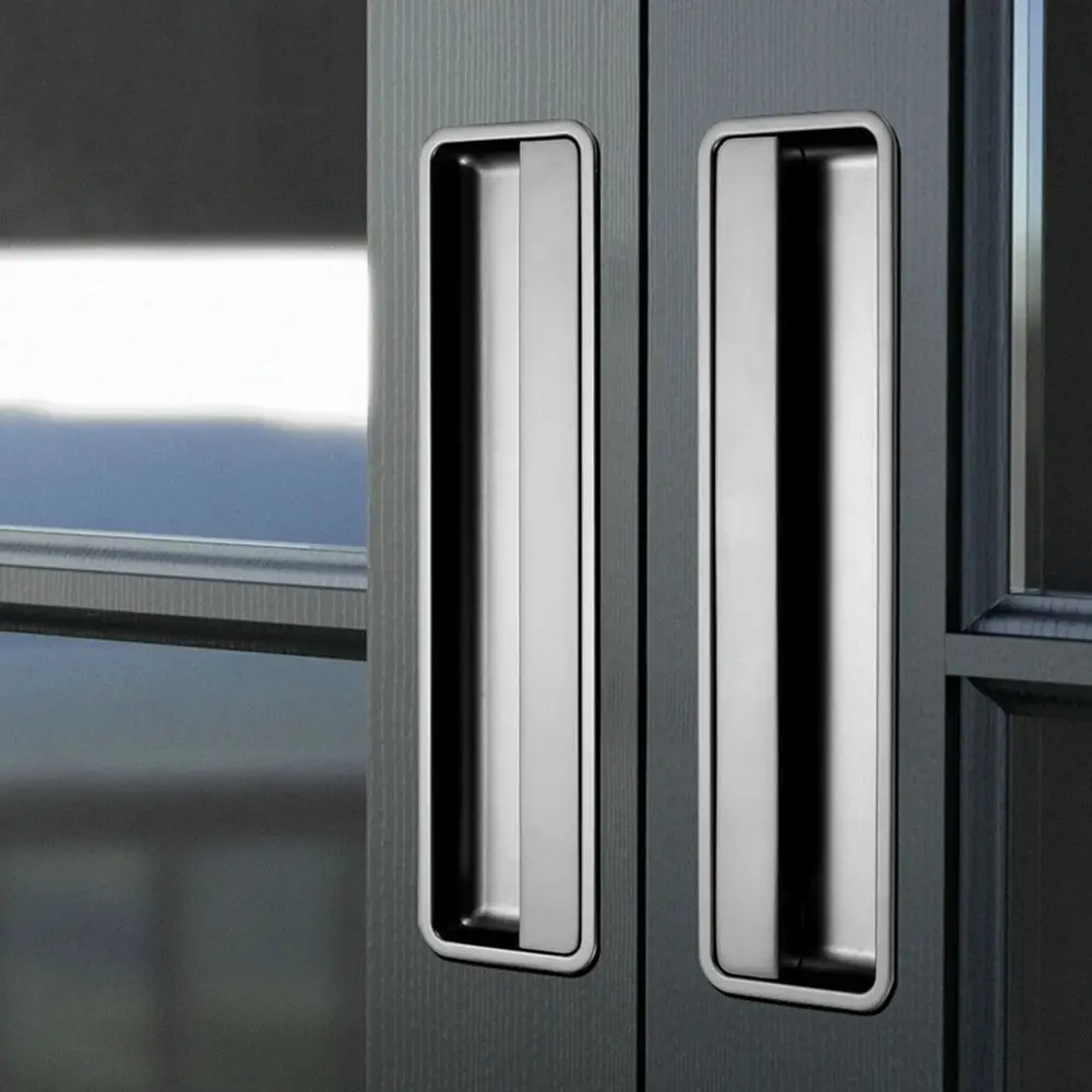 Door Handles Cabinet Handles Aluminium Alloy Recessed Handle Cabinet Drawer Pulls Cupboard Door Embedded Handles Wardrobe Knobs Kitchen Sliding Door Pull