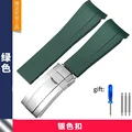 Green silver clasp