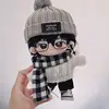 20cm Doll Clothes Gray Wool Hat Cool Artistic Style Suit Cotton Doll Clothes Fat Body Can Be Worn Fans Children Dolls Cute Gifts 4