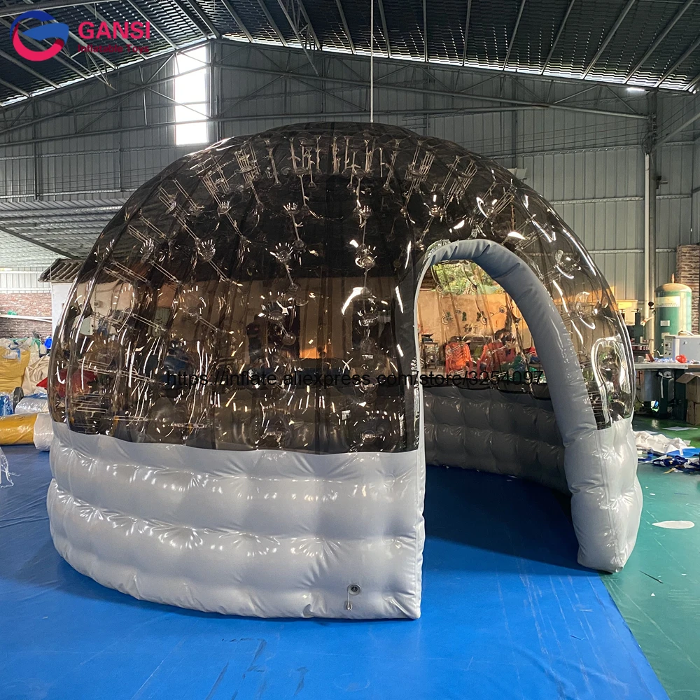 LeisureDome Summer Igloo PVC Inflatable Bubble balloon House Clear Outdoor Inflatable Bubble Tent Bubble Balloons House 2 room large outdoor single tunnel house hotel bathroom clear inflatable transparent dome bubble tent