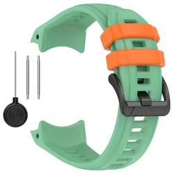 Silicone Sport Watch Band - Durable Replacement Strap Bracelet - Instinct 3 50mm (Orange Green)