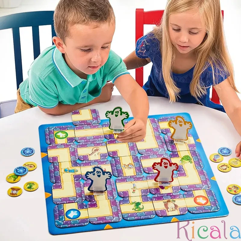 Ghost Madness Maze Puzzle Game Family Entertainment Education Brain Teaser Board Games for Children Gifts