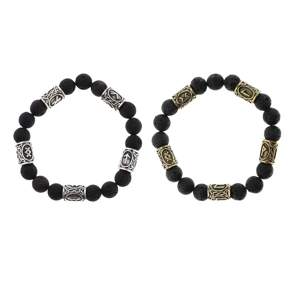 

Bead Viking Medieval Runic Bracelet Bangle Wristlet Retro Jewelry