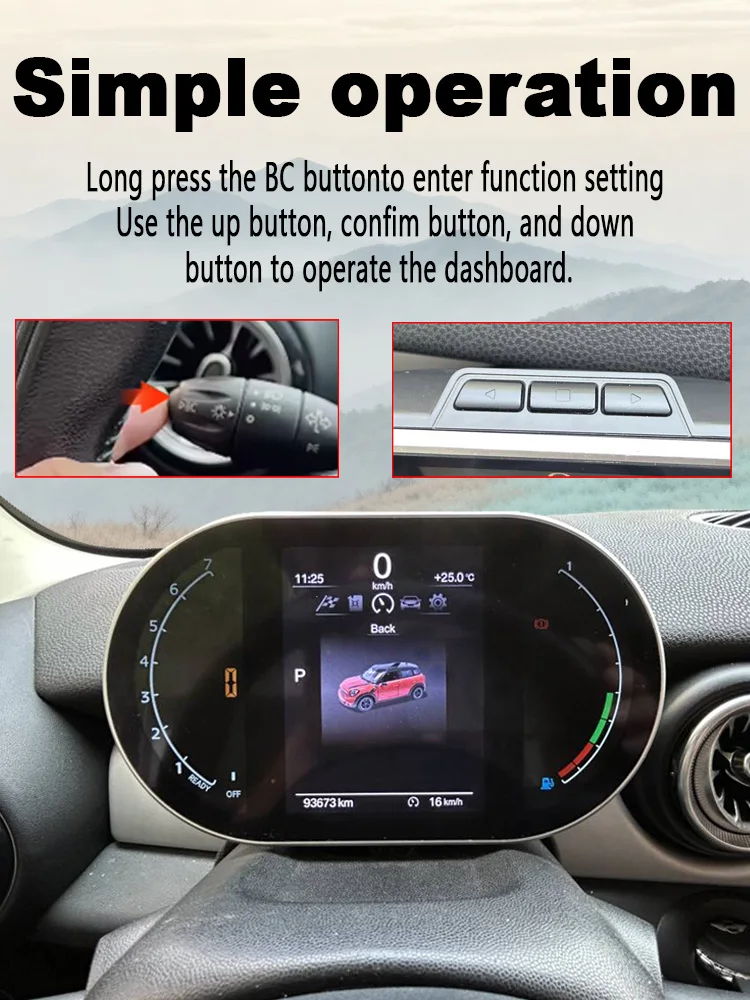 Digital Instrument Cluster For BMW MINI R55 R56 R57 R58 R59 R60 R61 2006-2016 Sp