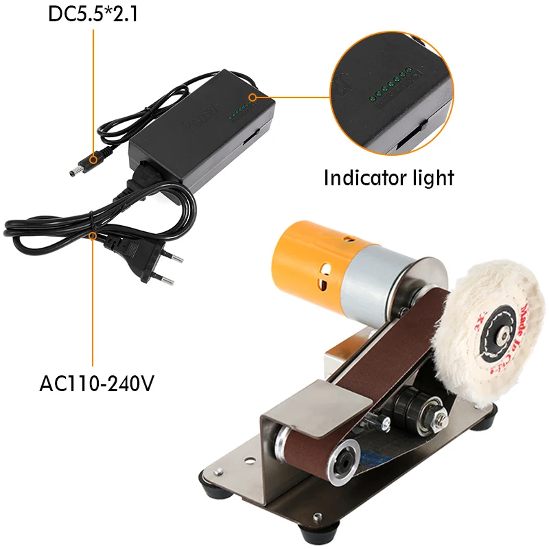Multifunctional Grinder Mini Electric Belt Sander DIY Polishing Grinding Machine Cutter Edges Sharpener With Belts 5000-10000RPM
