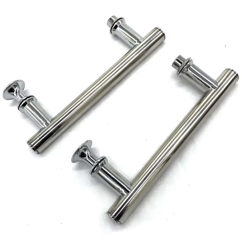 2pcs/Lot ABS+ Stainless Steel Brushed Sliding Knob Door Handle For Furniture Interior Shower Cabin Accessories Hardware Decor 3