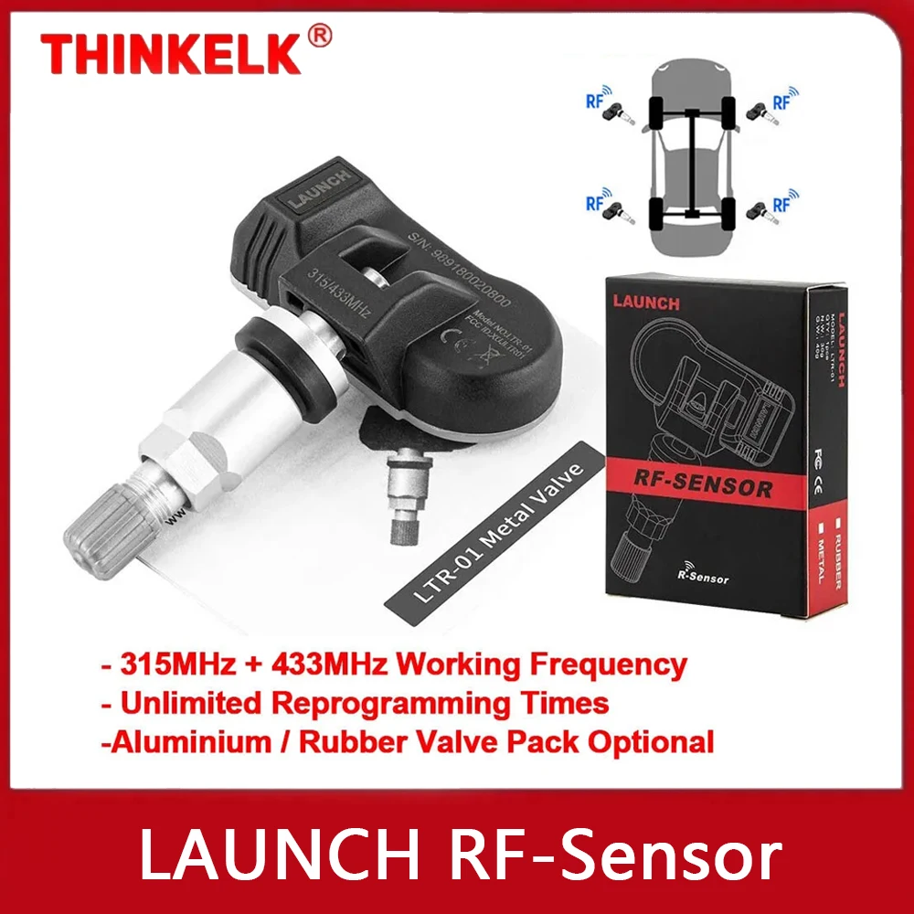 Lancio X431 Sensore Tpms 2 In1 Rf-Sensor 315Mhz/433Mhz Tpms Strumento Di Riparazione Pneumatici Scanner Tsgun Sensore Di Pressione Dei Pneumatici Test