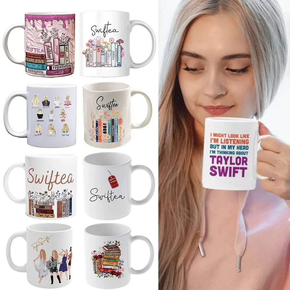 350Ml Taylor Swift Tazza Da Caffè Divertente Carino Cantante Taylor Album Novità Taylor Ceramics Tazza Da Tè Regali Per I Fan Del Cantante