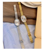 1pc New Fashionable Women’s Watch With Gold Bracelet, Vintage & Luxury Ins Style, Elegant & Versatile Quartz Watch ladies watch