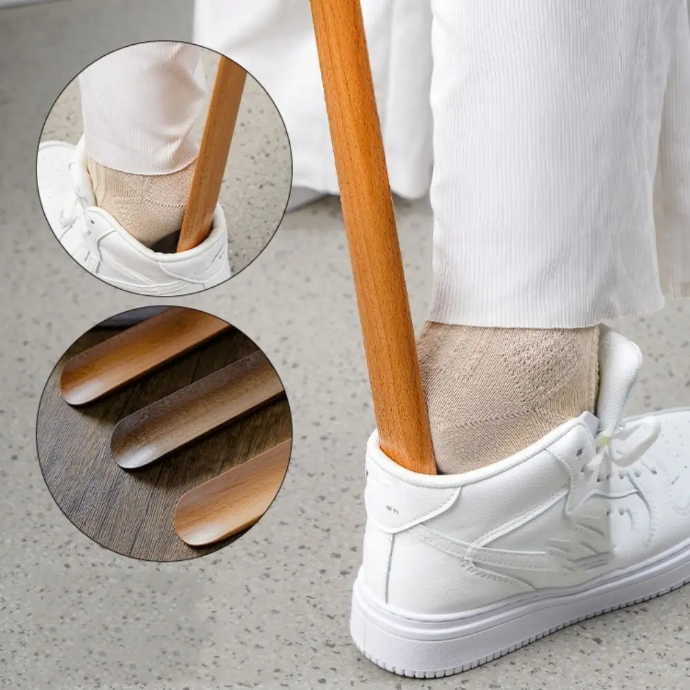 Kreativer 30/55cm Magnetischer Schuhlöffel mit Holzgriff, Flexibler Bequemer Schuhlöffel ohne Bücken, Langer Schuhheber für Senioren, Schwangere – Detail 9