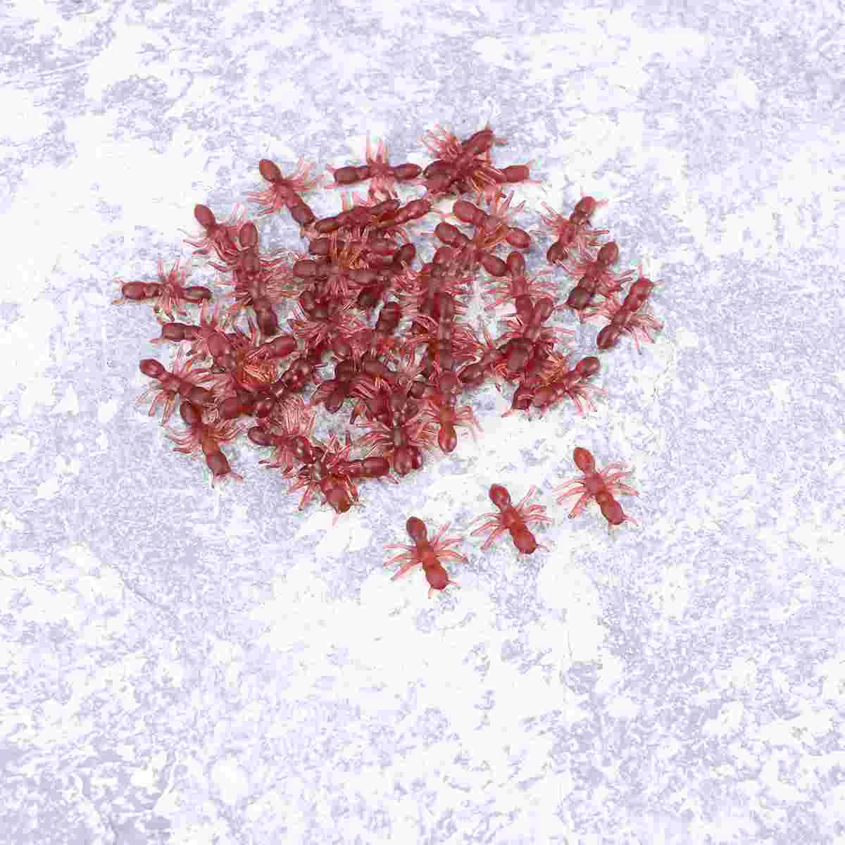 50 Pcs Artificial Simulated Ant Toys Ants Simulation Prank Mini Halloween Decoration prank toys joke toys