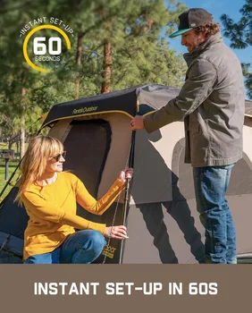 Camping Tent 6/10 Person Instant Cabin Tent Setup in 60s with Rainfly&Windproof Portable Tent with Carry Bag for Family Camping 3