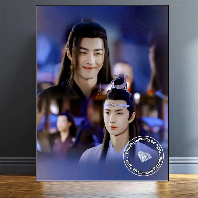 Chinese TV Show The Untamed AB Diamond Painting Art Chen Qing Ling Character Wei Ying And Lan Wangji Photo Cross Stitch Decor