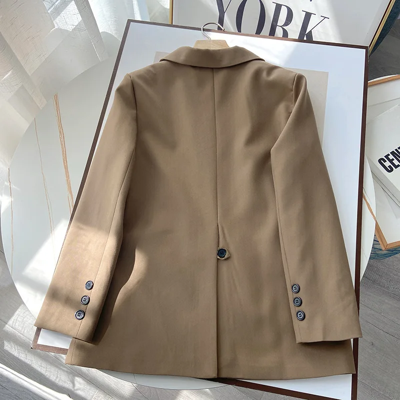 C5508 2022 New Spring Autumn Women Blazer Jacket Coat Turn- down Collar Long SLeeve OL Lady Suit Coat