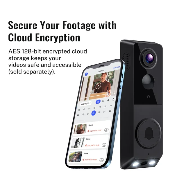 Tuya Waterproof Outdoor Wireless Doorbell with Dual Camera WiFi 1080P Video AI Motion Detection Intercom Digital Door Peephole 6