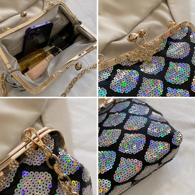 Luxury Glitter Party  Wedding Evening Bag Sequined purses mermaid Women Shoulder Clutch Fashion Shining Crossbody Bags For Women