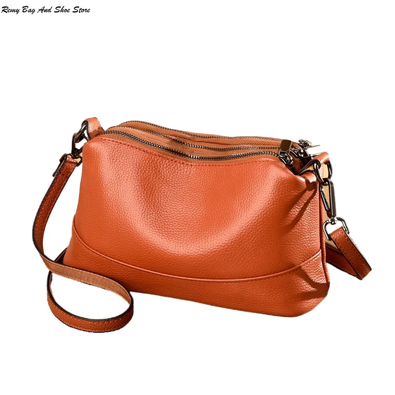 

Women Single Shoulder Fashion 100% Genuine Leather Bag Handbags Bags Soft Cowhide Ladies Crossbody Female
