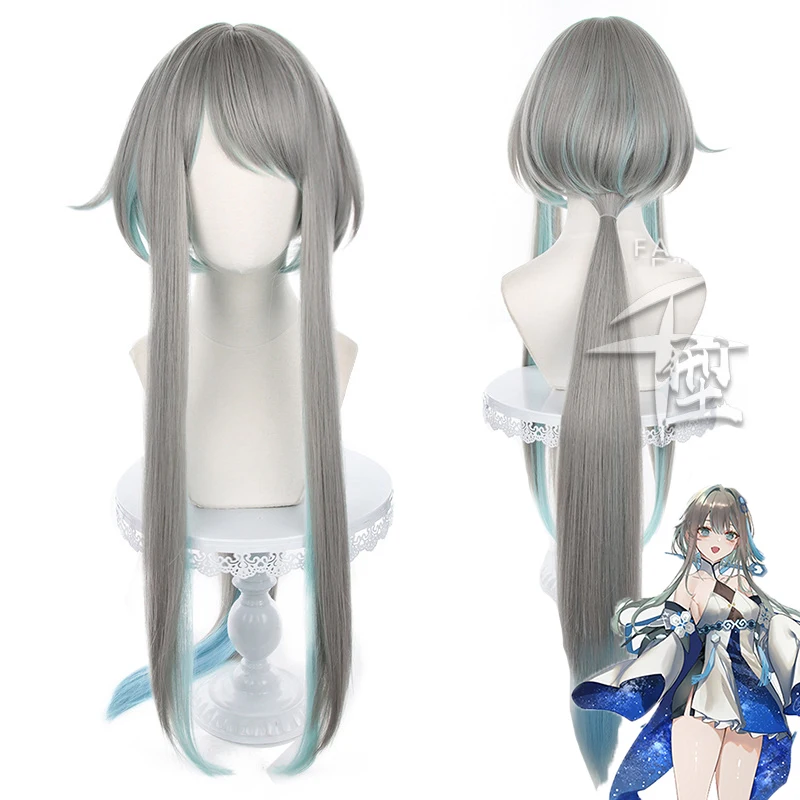 

Genshin Impact Cosplay Guizhong Wig 105cm Long Layered Wig Anime Cosplay Wig Heat Resistant Synthetic Wig