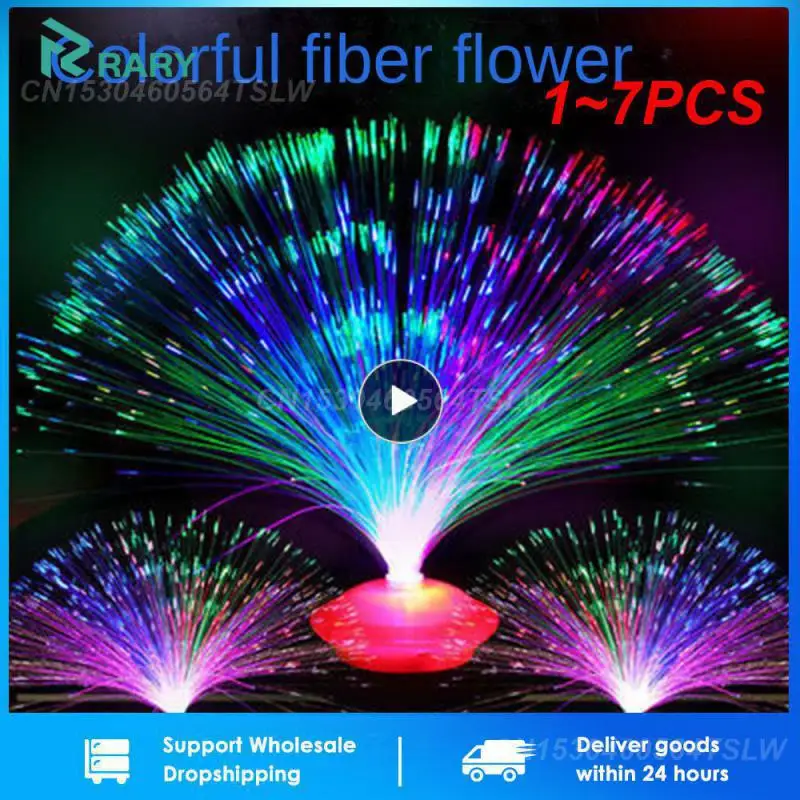 

Праздничные светодиодные лампы для атмосферы, фонари из оптоволокна со звездным небом, украшение для свадьбы, вечеринки, Рождества, домашняя мебель, 1 ~ 7 шт.